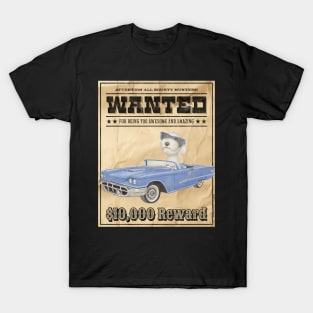 Funny Cute Labradoodle Dog Wanted Poster T-Shirt